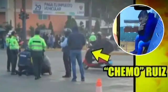 El exfutbolista Chemo Ruíz se ha visto involucrado en un fuerte accidente de tránsito al chocar su camioneta contra una motocicleta.