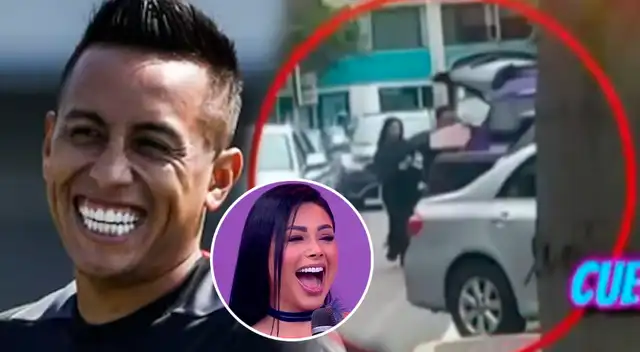 Pamela Franco y Christian Cueva cantados juntos en la calle.