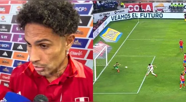 Paolo Guerrero y su fuerte respuesta tras fallarse una clara ocasión de gol ante Chile.