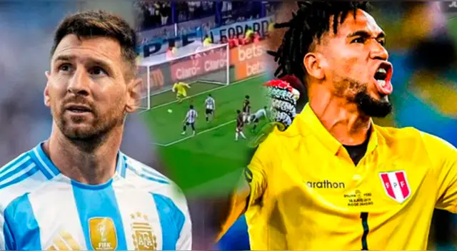 Pedro Gallese atrapó balón de Lionel Messi.