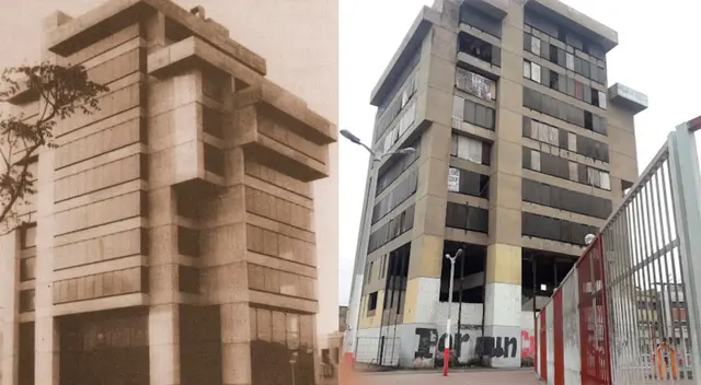 Moderno edificio de los años 70, luce hoy en situación de abandono Moderno edificio de los años 70, luce hoy en situación de abandono