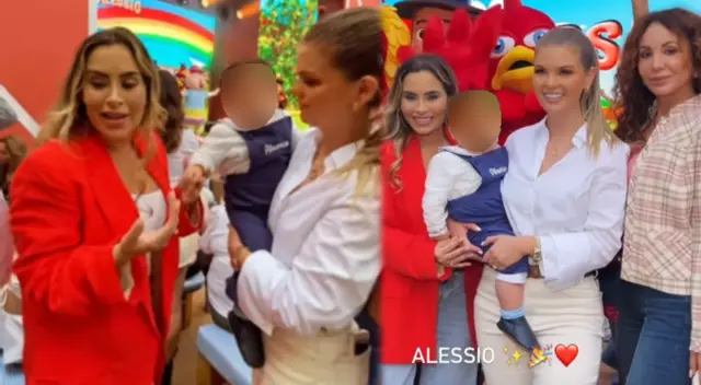 Ethel Pozo en la fiesta del hijo de Brunella Horna.