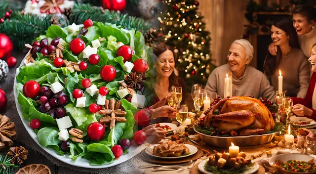 Ensalada llena de frutas que serán un gran acompañamiento en la cena navideña. Ensalada llena de frutas que serán un gran acompañamiento en la cena navideña.
