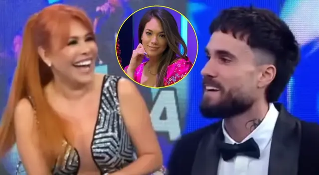 Magaly Medina trolea en vivo a Gino Assereto.