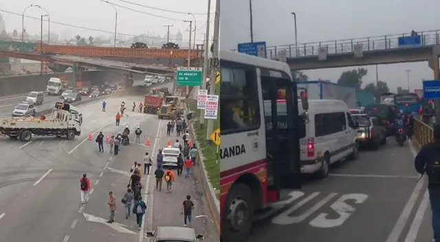 Miles de conductores y pasajeros se vieron afectados por el cierre total de una parte de la vía de evitamiento debido a trabajos de mantenimiento en el Puente Ricardo Palma.
