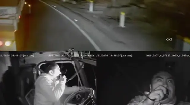 Conductor de camión intentó en todo momento no chocar con otras unidades que circulaban por la vía de Arequipa.