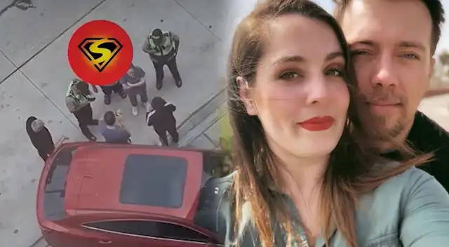 Yiddá Eslava y Julian Zucchi: Difunden videos de policía interviniendo en plena pelea en la vía pública.