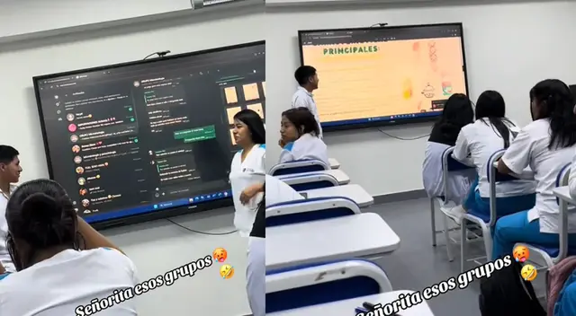 Exposición terminó convirtiéndose en un video viral por particular situación con chats de WhatsApp. Exposición terminó convirtiéndose en un video viral por particular situación con chats de WhatsApp.