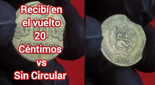 Peruano coleccionador de moneda muestra cómo se ve una moneda desgastada. Peruano coleccionador de moneda muestra cómo se ve una moneda desgastada.