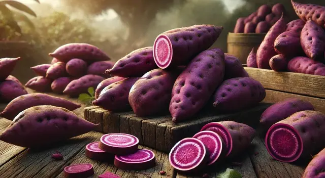 Este tubérculo es una buena fuente de fibra dietética, especialmente si se consume con la piel. Este tubérculo es una buena fuente de fibra dietética, especialmente si se consume con la piel.