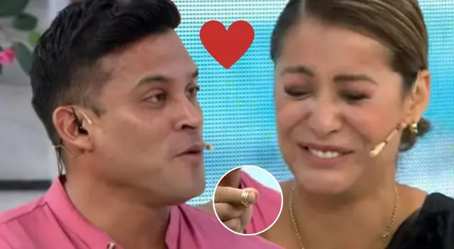 Christian Domínguez le hace promesa a Karla Tarazona.