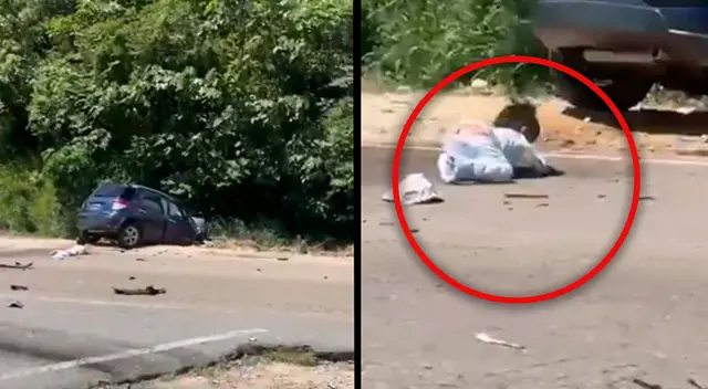 Bebé es hallado gateando tras accidente del auto en el que se encontraba junto a su madre.