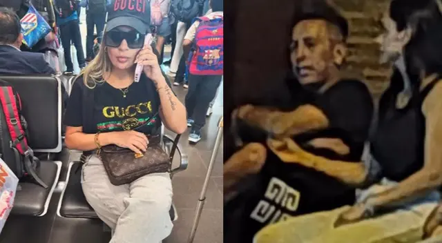 'Ratujas' captaron a Pamela López en el aeropuerto rumbo a Trujillo.