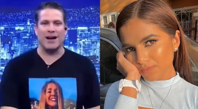 Paco Bazán lució polo con la foto de Susana Alvarado.