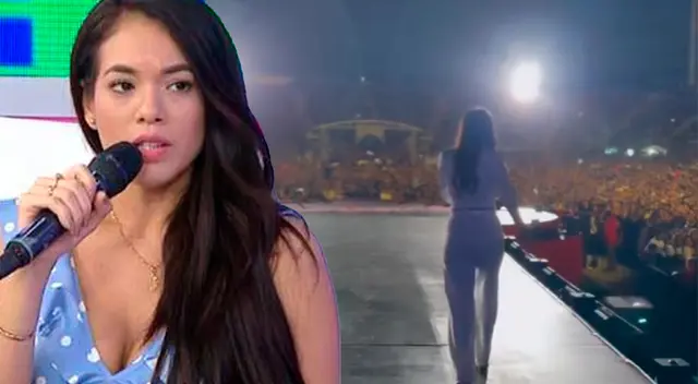 Jazmín Pinedo es critica tras debut como animadora en concierto de Corazón Serrano