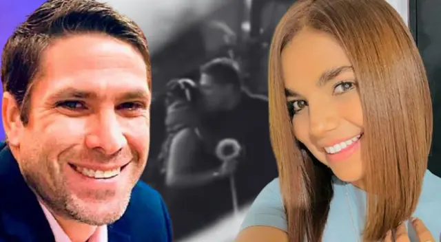 Paco Bazán besa a Susana Alvarado fuera de cámaras.