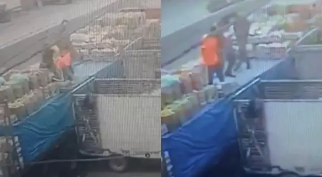 La cámara de seguridad grabó el momento exacto que un estibador de 57 años perdió la vida tras ser empujado.
