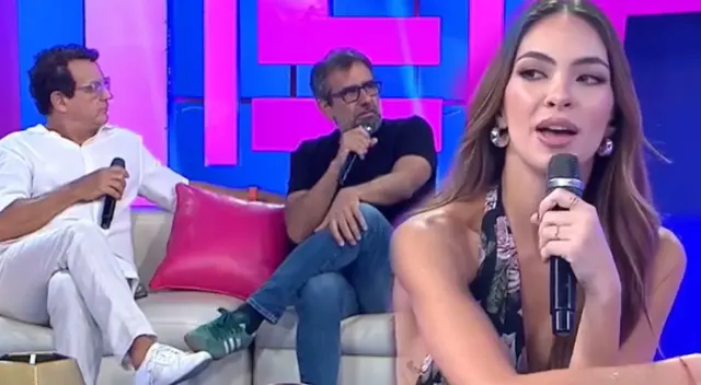 Natalie Vértiz vivió incómodo momento durante entrevista a Sergio Galliani y Giovanni Ciccia.