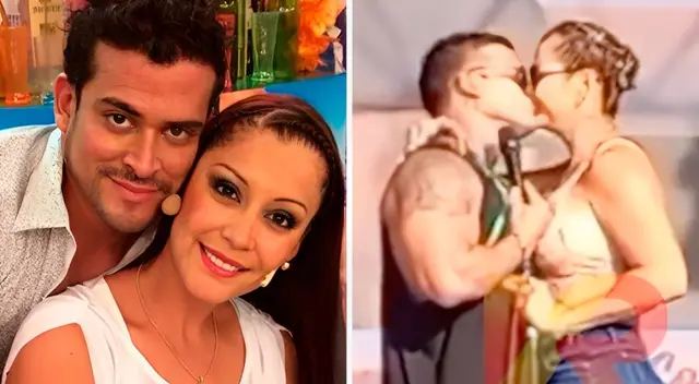 Christian Domínguez y Karla Tarazona se besan en evento público por San Valentín