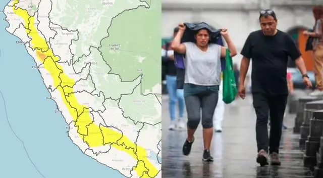 El Senamhi emitió una alerta naranja en más 18 regiones del país desde el miércoles 19 al viernes 21 de febrero.