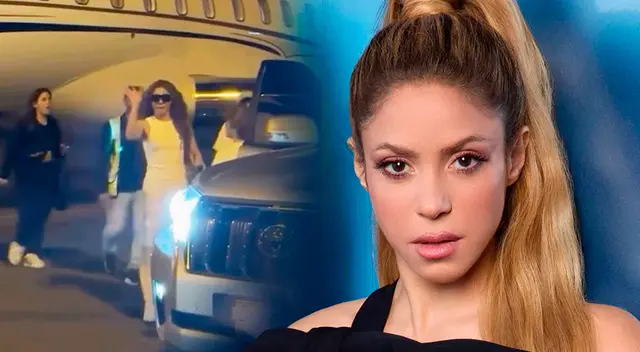 Shakira aterrizó en su país Colombia junto a sus hijos.