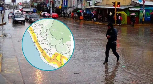 El Senamhi emitió una alerta naranja en más 18 regiones del país desde el sábado 22 al lunes 24 de febrero.