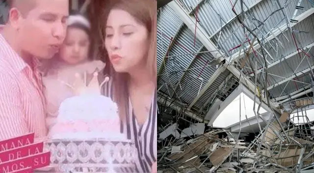 Familiares confirmaron el fallecimiento del Suboficial de Primera Jhon Percy Chávez Valeriano, junto a su esposa e hija de 3 años, a causa del colapso del techo en Real Plaza Trujillo.