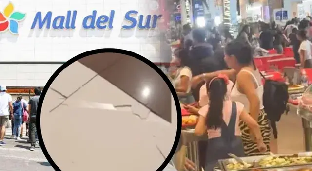 Mall del Sur reporta grietas y la municipalidad de SJM acude a su inspección.