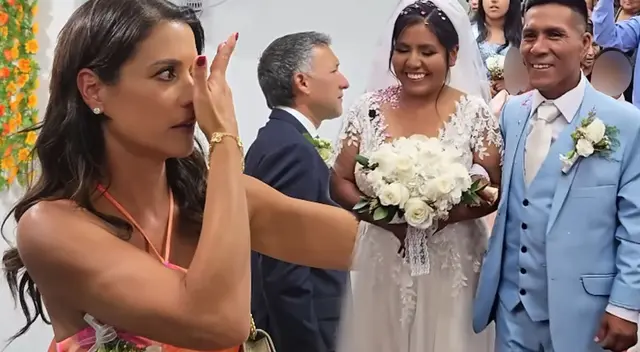 María Pía Copello y sus hijos no pudieron aguantar las lágrimas al ver a su nana llegar al altar.