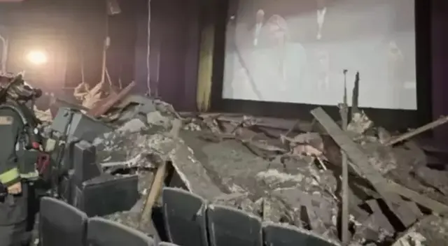 Terror en cine: Techo COLAPSA en plena proyección de nueva película de 'Capitán América' y desata el pánico.