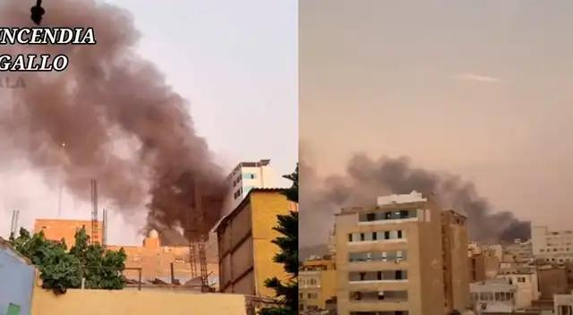 Fuerte incendio consume vivienda en el Cercado de Lima.