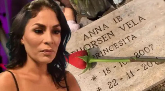 Evelyn Vela se pone sentimental y visita a su hija fallecida.