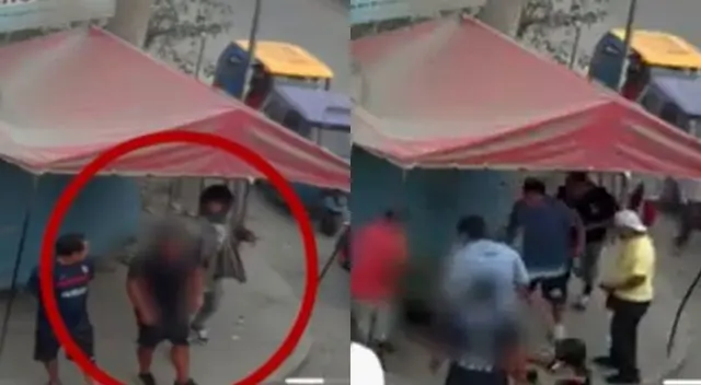 Cámaras de seguridad en San Juan de Lurigancho captó el preciso momento del ataque de un sicario a un menor de edad a un joven de 16 años.