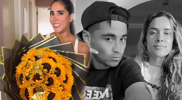 Melissa Paredes recibió un ramo de girasoles de parte de Anthony Aranda.