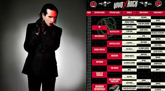 Vivo X el Rock 2025 confirma horarios