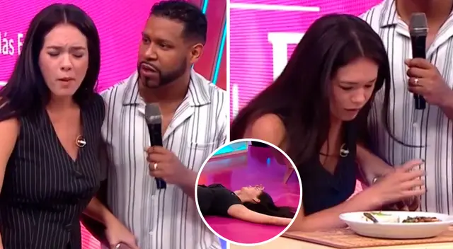 Jazmín Pinedo sufre 'aparatosa caída' EN VIVO y Eddson Dávila tiene INESPERADA reacción