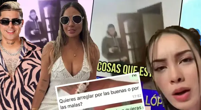 Esposa de salsero de Pamela López EXPONE chats y videos que evidencian maltrato