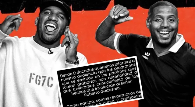 'Enfocados', de Jefferson Farfán, hace IMPORTANTE anuncio sobre la conducción de Roberto Guizasola tras acusaciones por violencia: ¿No va más? 'Enfocados', de Jefferson Farfán, hace IMPORTANTE anuncio sobre la conducción de Roberto Guizasola tras acusaciones por violencia: ¿No va más?