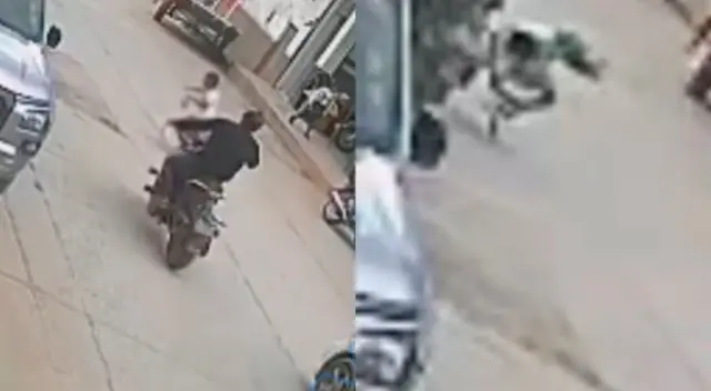 De acuerdo a las cámaras de seguridad de la zona, el accidente de tránsito sucedió a las 12:38 de p.m. en el jirón Salamanca, cuadra 6 en Chachapoyas.