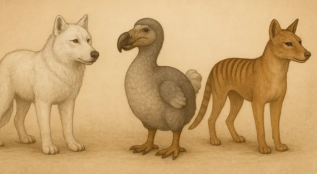 Por qué se extinguió el lobo terrible, el dodo y el tigre de Tasmania