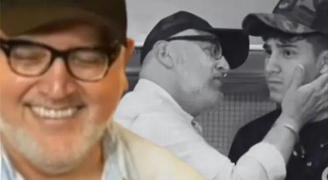 Beto Ortiz toma por sorpresa a Cristorata y le roba un beso.