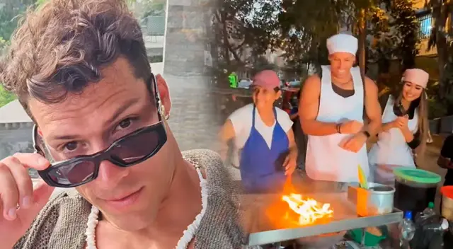 Patricio Parodi sorprende al convertirse en vendedor de anticuchos. Patricio Parodi sorprende al convertirse en vendedor de anticuchos.