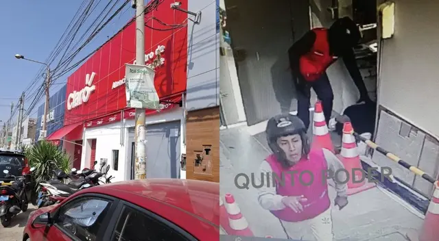 Según información preliminar, tres extranjeros perpetraron un asalto en la agencia de ventas de Claro, en la calle San Martín de Ica. Según información preliminar, tres extranjeros perpetraron un asalto en la agencia de ventas de Claro, en la calle San Martín de Ica.