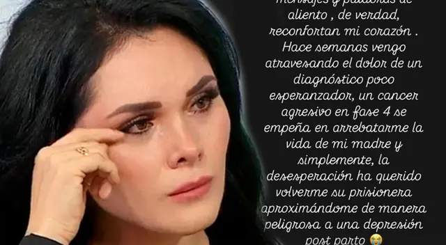 Génesis Tapia se mostró muy sensible al contar que su mamá se encuentra mal de salud.