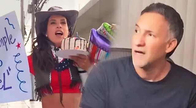 María Pía Copello sorprendió a su esposo. María Pía Copello sorprendió a su esposo.