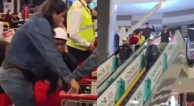 La niña quedó atrapada por minutos en la escalera eléctrica del Real Plaza, pero el personal de seguridad actuó rápidamente.