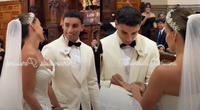 Alejandra Baigorria y Said Palao se casaron en la Iglesia San Pedro.