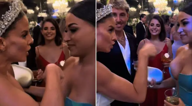 Alejandra Baigorria y Onelia Molina cara a cara en conversación durante su boda.