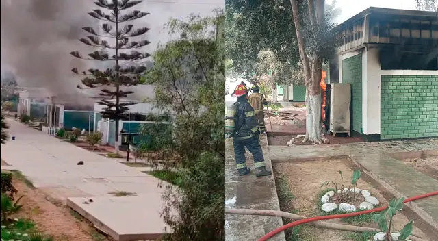 Incendio en Escuela de la PNP de Puente Piedra