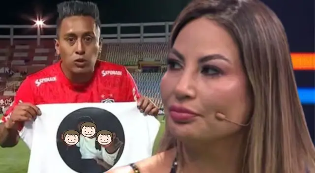 Christian Cueva deja mensaje para sus hijos en pleno partido.